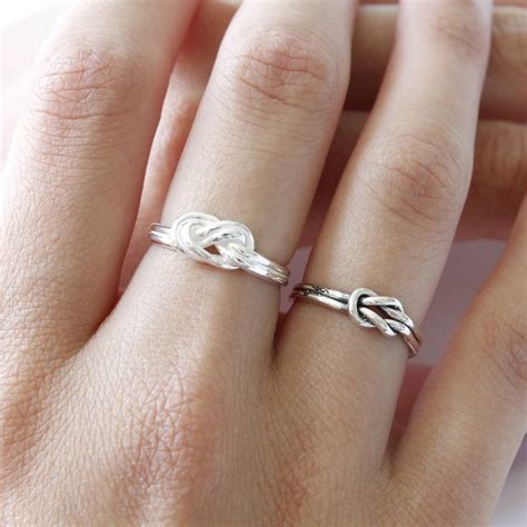 sterling silver love knot ring